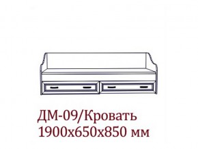 ДМ-09 Кровать (Без матраца 0,8*1,86 ) в Красновишерске - krasnovishersk.магазин96.com | фото