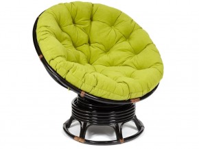 Кресло-качалка Papasan w 23/01 B с подушкой Antique brown, флок Олива в Красновишерске - krasnovishersk.магазин96.com | фото