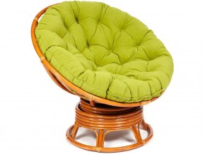 Кресло-качалка Papasan w 23/01 B с подушкой Cognac, флок Олива в Красновишерске - krasnovishersk.магазин96.com | фото